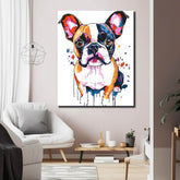 Painting by Numbers Dog Pug in Portrait Modern Animal Art